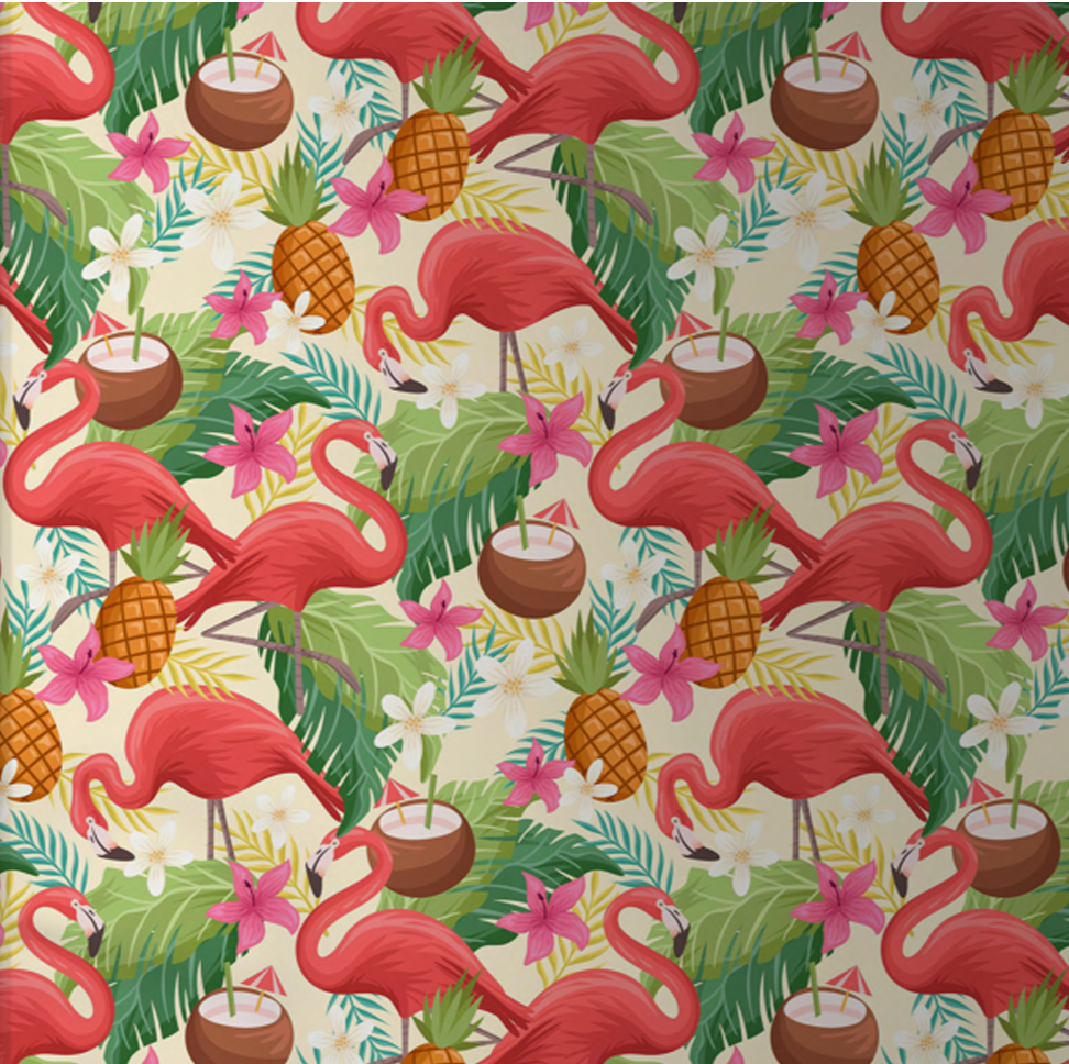 PAPEL DE COLGADURA Amazon Flamingos