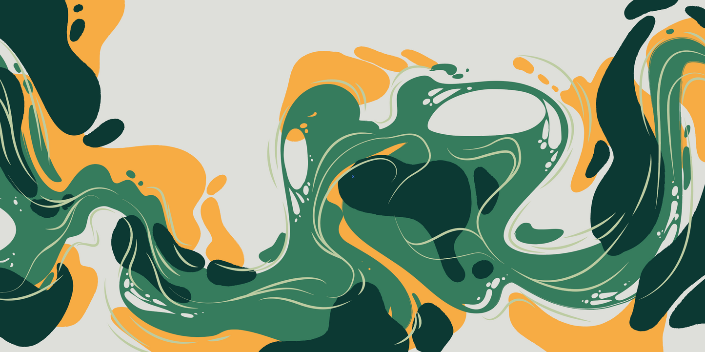 PAPEL DE COLGADURA Liquid green-orange