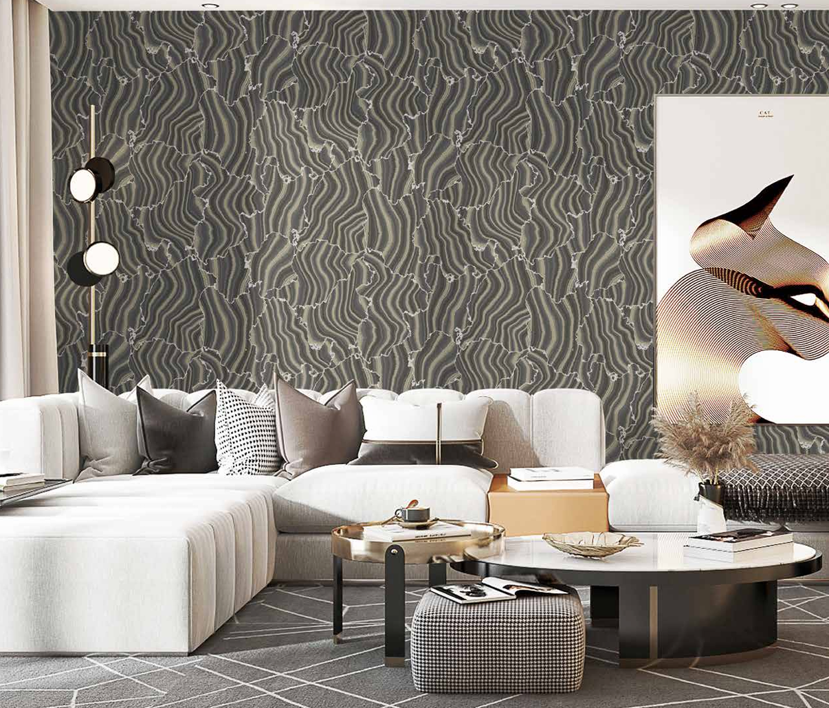 Papel de Colgadura Valentino 99953305 (Rollo Doble )