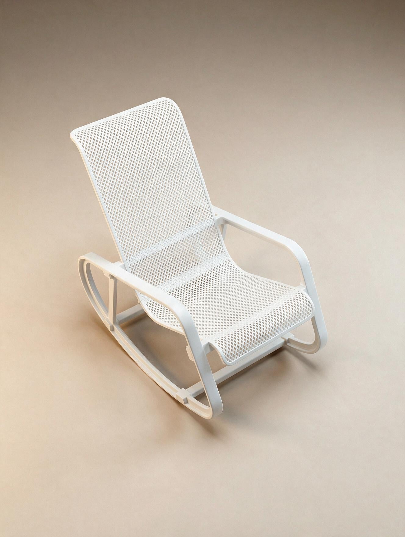 Silla Exterior Mecedora Santino blanca