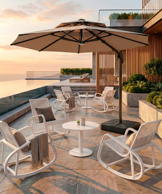 PARASOL LED REGULABLE REDONDO